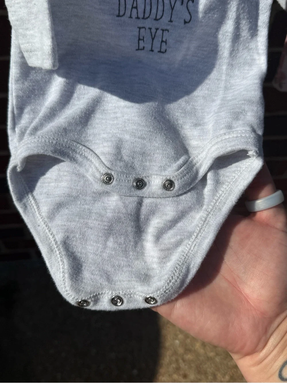 Pink Apple Graphic Baby One-Piece Bodysuit with Matching Pants